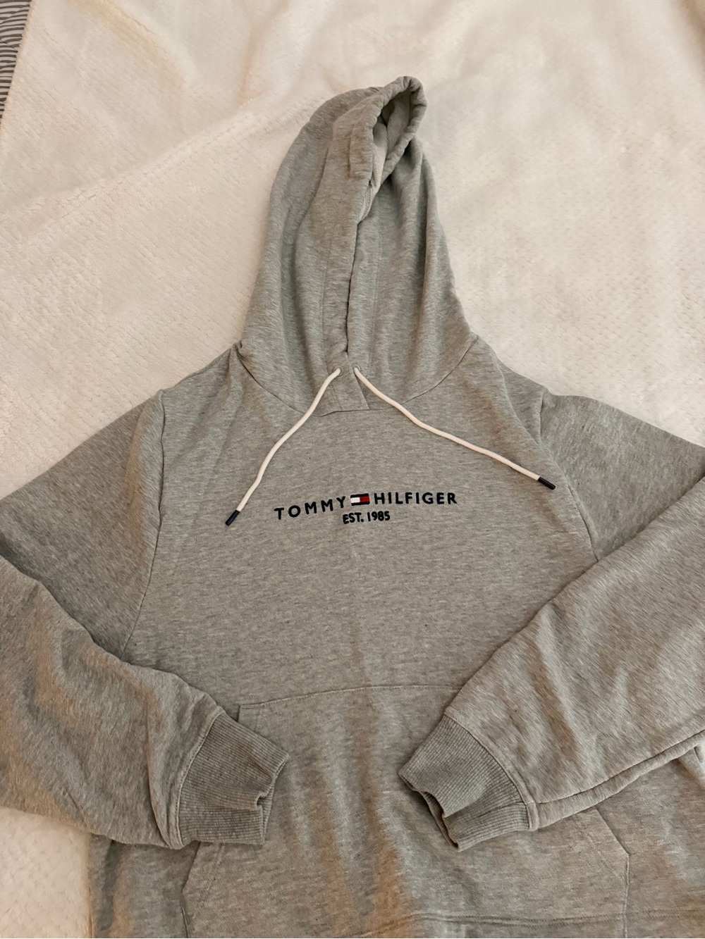 Tommy Hilfiger Gray Logo Pullover Hoodie